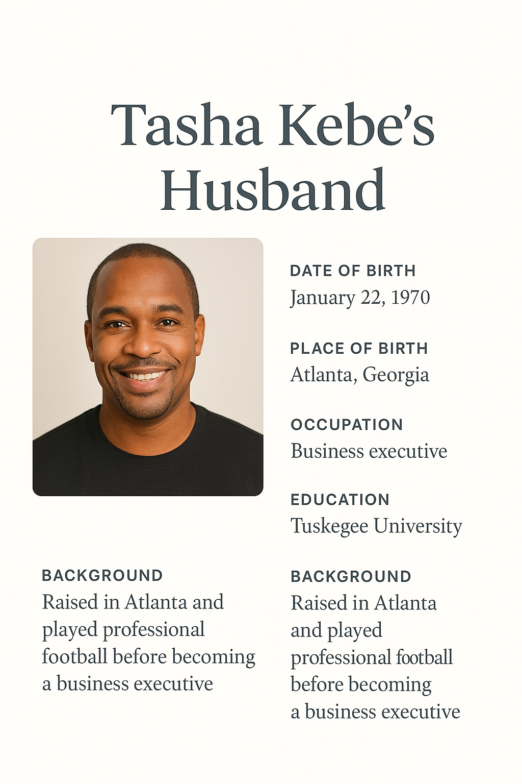 Tasha Kebe’s Husband bio grapy